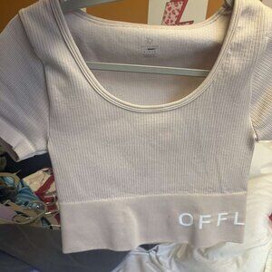 activewear beige top